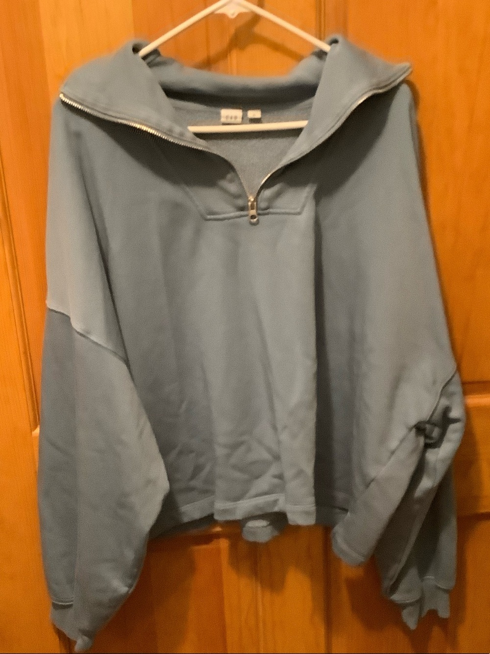 GAP Light Blue Zip-Up Pullover Sweater